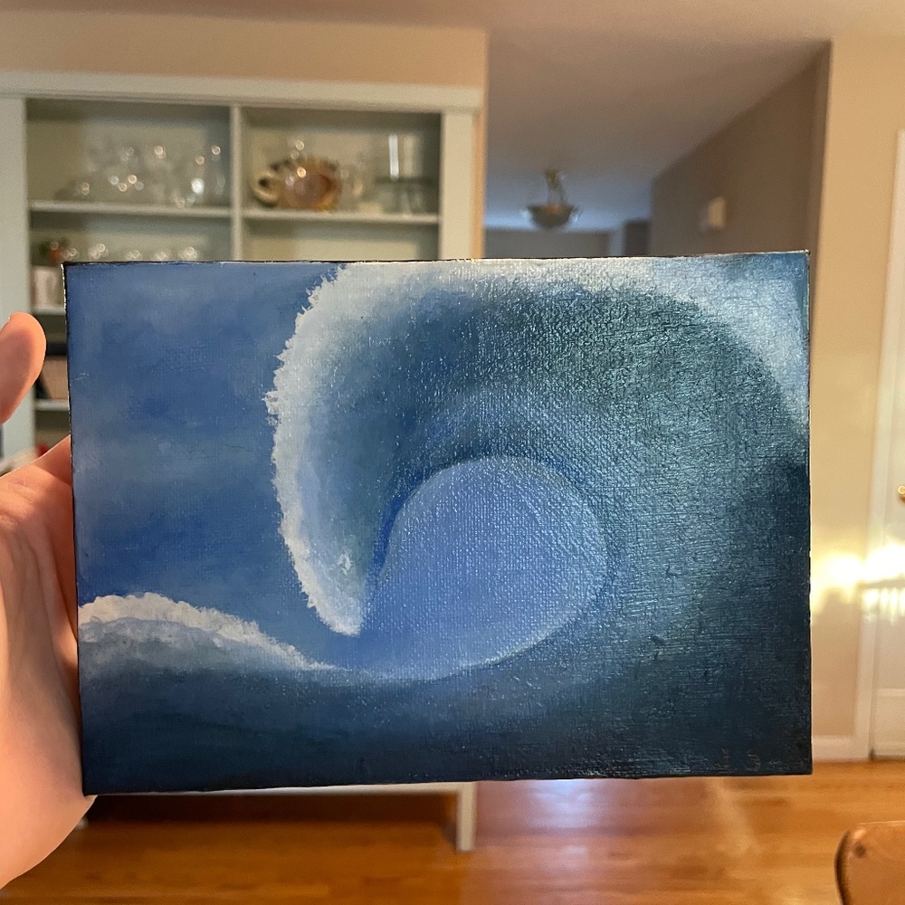 Hand painted Wave Painting